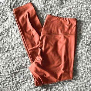 Women’s High-Waist Performance Leggings - Rust Orange